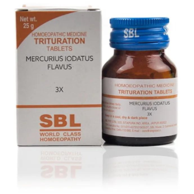 SBL Mercurius Iodatus Flavus 3X Tablet 25 gm
