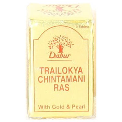 Dabur Trilokyachintamaniras (Gold) 10 Tabs